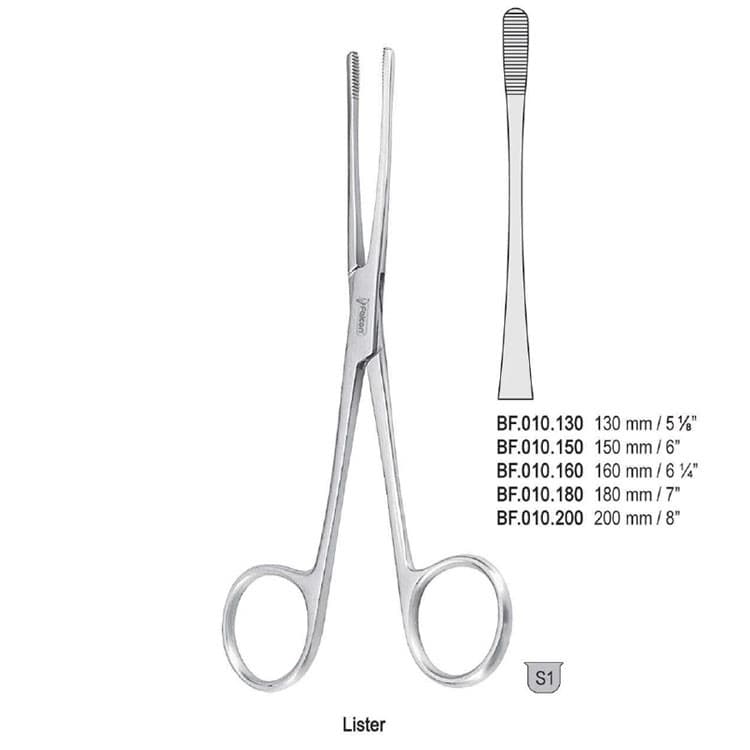 Forceps dressing Lister sinus straight 160mm – oficiali Falcon Medical produkto nuotrauka
