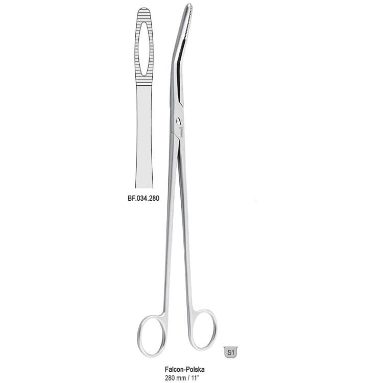 Forceps dressing Falcon-Polska straight 280mm – oficiali Falcon Medical produkto nuotrauka