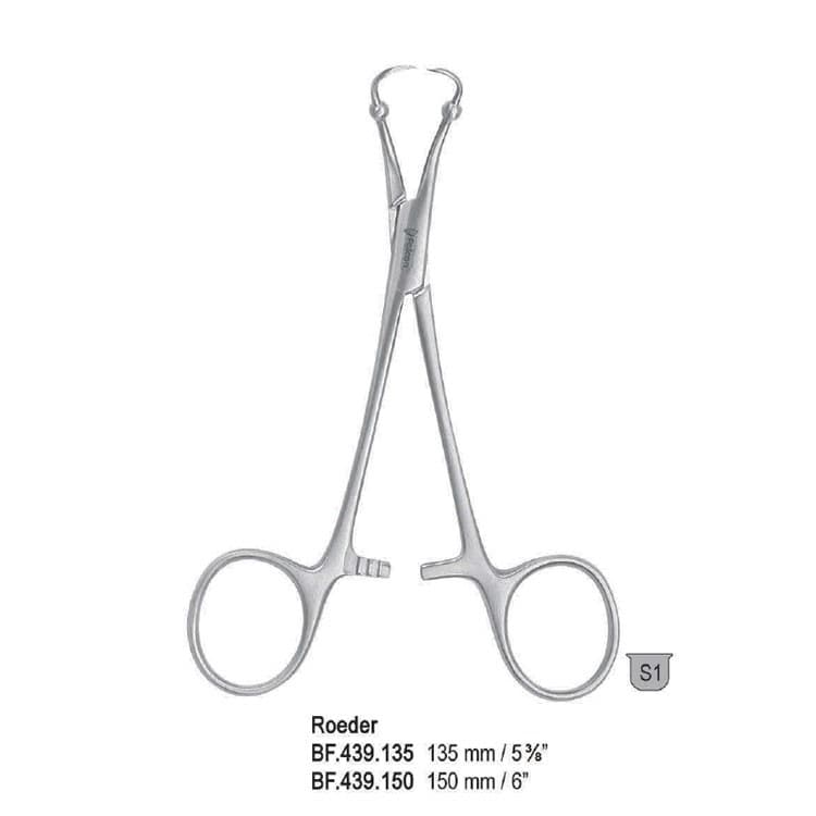 Forceps towel Roeder 150mm – oficiali Falcon Medical produkto nuotrauka