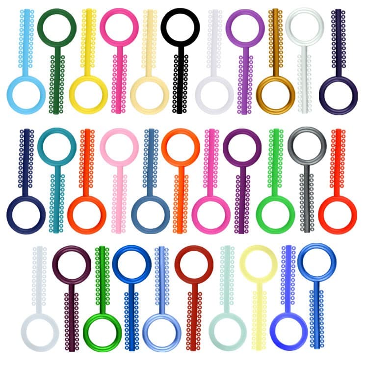 ElastoMax Uno-I ligatures assorted (40 sticks, 1040 ligatures) – oficiali Falcon Medical produkto nuotrauka