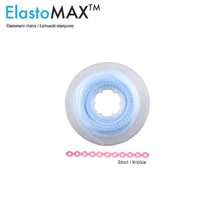 ElastoMax elastomeric chain, latex free, short pearl blue (4.5m spool) – oficiali Falcon Medical produkto nuotrauka