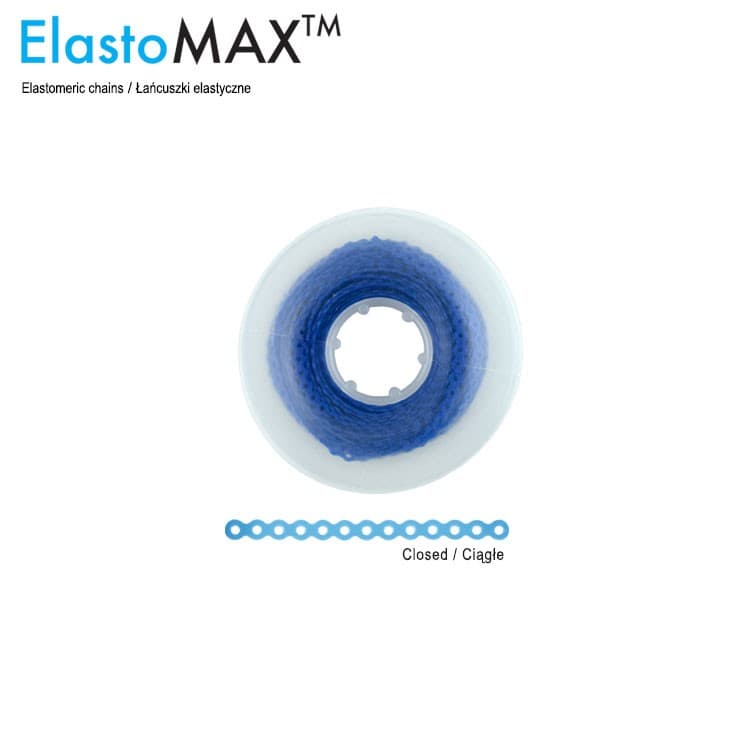 ElastoMax Uno elastomeric chain, closed dark blue (4.5m spool) – oficiali Falcon Medical produkto nuotrauka