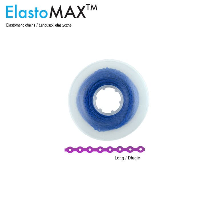 ElastoMax Uno elastomeric chain, long, dark blue (4.5m spool) – oficiali Falcon Medical produkto nuotrauka