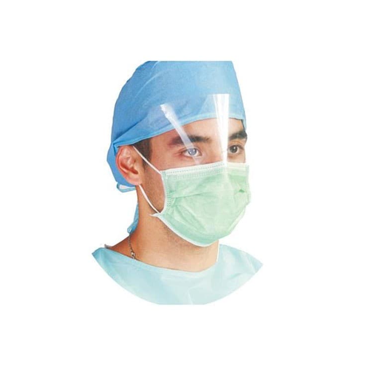 Face masks 3 ply earloop IIR type with shield (Pack of 25 pieces) – oficiali Falcon Medical produkto nuotrauka