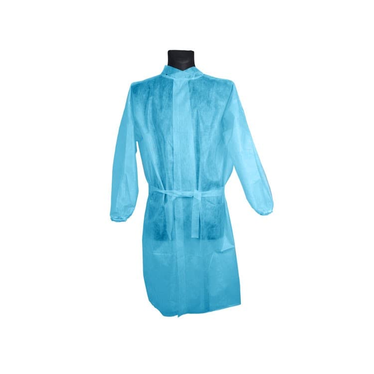Disposable surgical gown 30 gr, universal size, blue, Non Sterile – oficiali Falcon Medical produkto nuotrauka