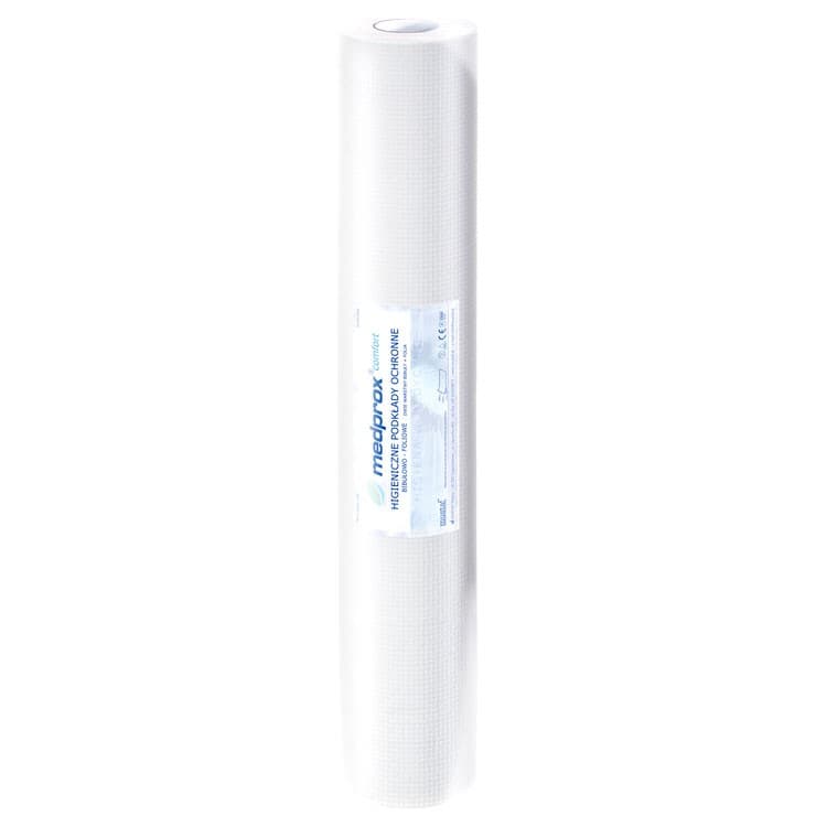 Disposable couch covers 2-ply white 50 x 60cm (roll of 100 pieces) – oficiali Falcon Medical produkto nuotrauka