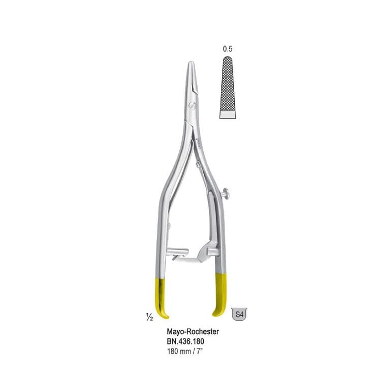 Falcon-Grip Needle holder Mayo-Rochester 180mm – oficiali Falcon Medical produkto nuotrauka