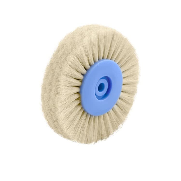Lathe brush white goat hair, extra soft straight 4 rows, Ø40mm x 80mm – oficiali Falcon Medical produkto nuotrauka
