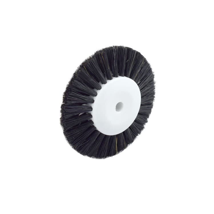 Lathe brush extra stiff black bristle, converging 3 rows Ø30mm x 63mm – oficiali Falcon Medical produkto nuotrauka