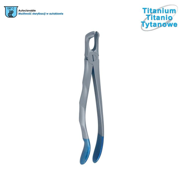 Titanium Extracting forceps with anatomical handle fig. 79 – oficiali Falcon Medical produkto nuotrauka
