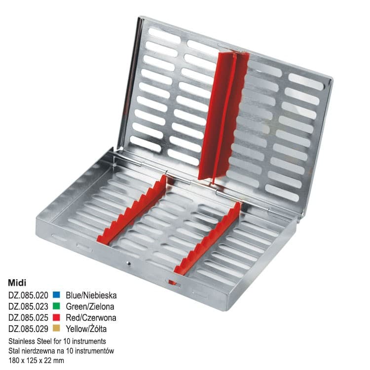 Cassette Tray with cover MIDI, yellow – oficiali Falcon Medical produkto nuotrauka