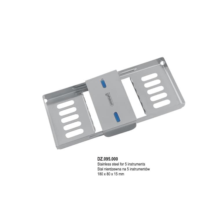 PETITE Cassette tray stainless steel for 5 instruments – oficiali Falcon Medical produkto nuotrauka