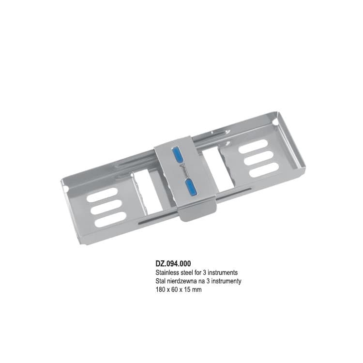 PETITE Cassette tray stainless steel for 3 instruments – oficiali Falcon Medical produkto nuotrauka