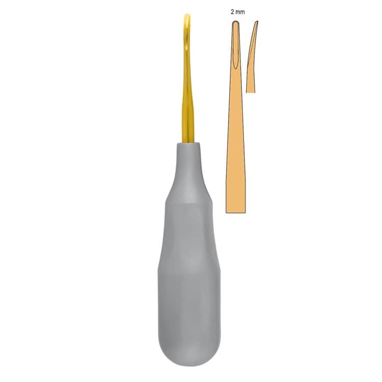 Ergo-Form Luxating Elevator Falcon curved 2mm, fig.1 – oficiali Falcon Medical produkto nuotrauka