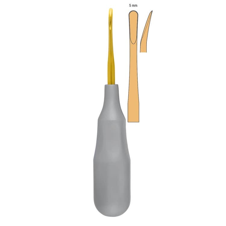 Ergo-Form Luxating Elevator Falcon curved 5mm, fig.5 – oficiali Falcon Medical produkto nuotrauka