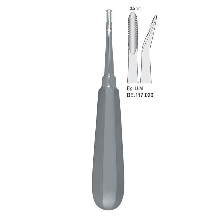 Elevator Lindo-Levian serrated curved fig. 2 – oficiali Falcon Medical produkto nuotrauka