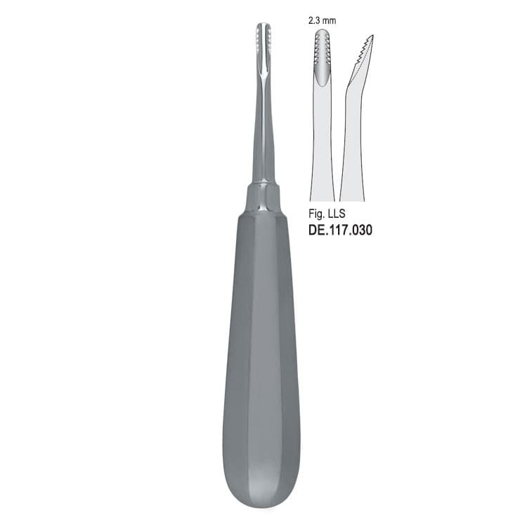 Elevator Lindo-Levian serrated curved fig. 3 – oficiali Falcon Medical produkto nuotrauka