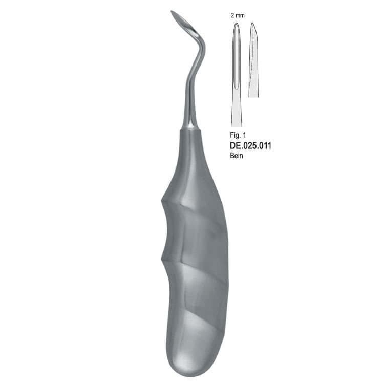 Elevator Bein 2mm anatomical handle fig. 1 – oficiali Falcon Medical produkto nuotrauka