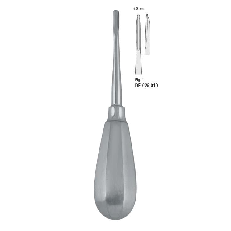 Elevator Bein 2mm fig. 1 – oficiali Falcon Medical produkto nuotrauka