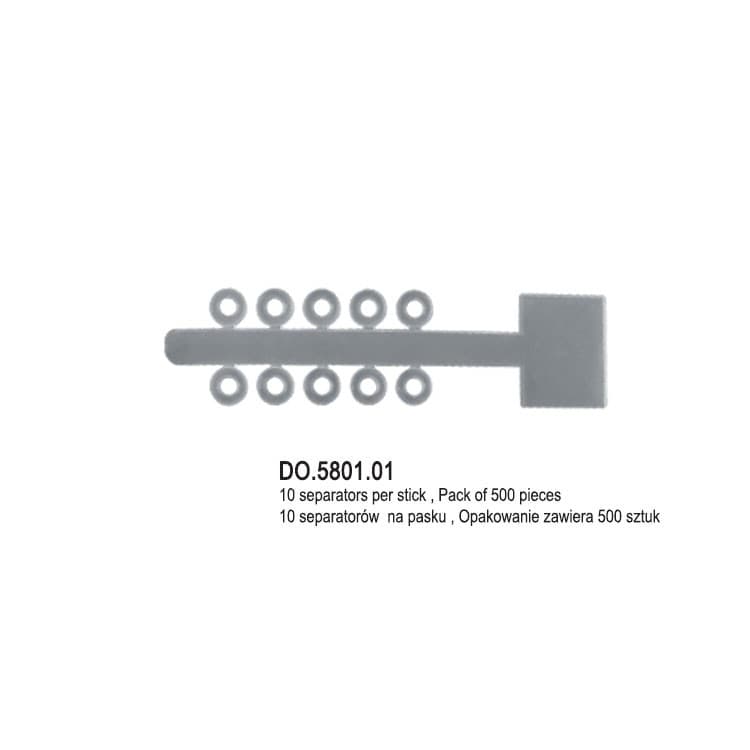 ElastoMax non-radioopaque anterior separators clear (Pack of 500 pieces) – oficiali Falcon Medical produkto nuotrauka