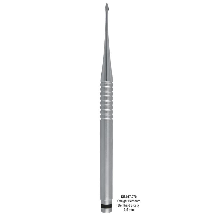 Luxating hybrid micro serrated straight Bernhard 3.5mm (Black) – oficiali Falcon Medical produkto nuotrauka