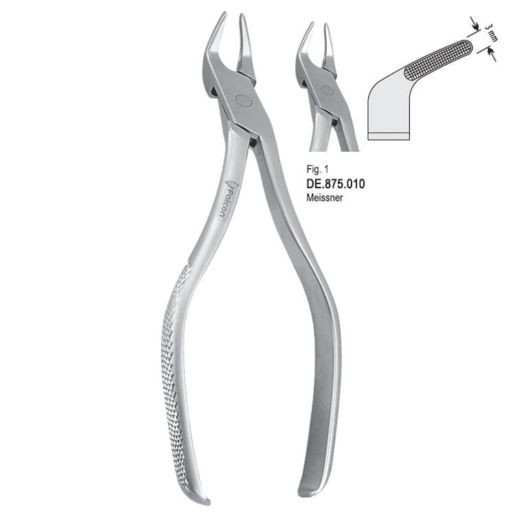 Extracting forceps Meissner fig. 1 – oficiali Falcon Medical produkto nuotrauka
