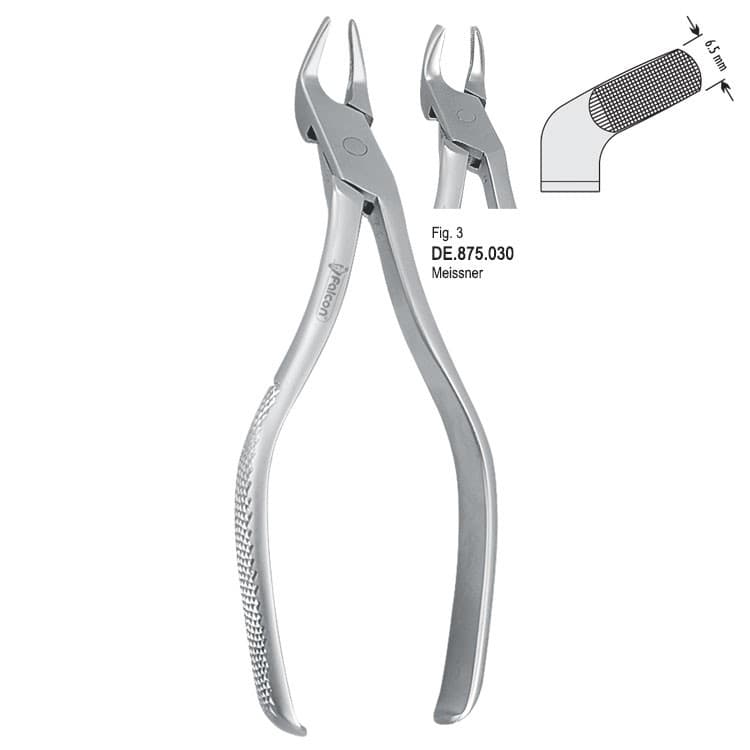 Extracting forceps Meissner fig. 3 – oficiali Falcon Medical produkto nuotrauka