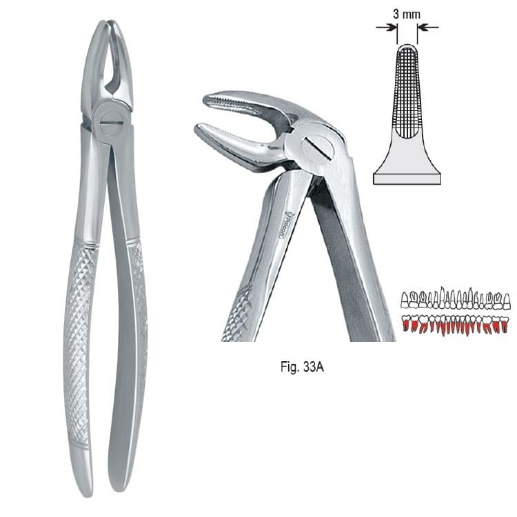 Extracting forceps European pattern fig. 33A – oficiali Falcon Medical produkto nuotrauka