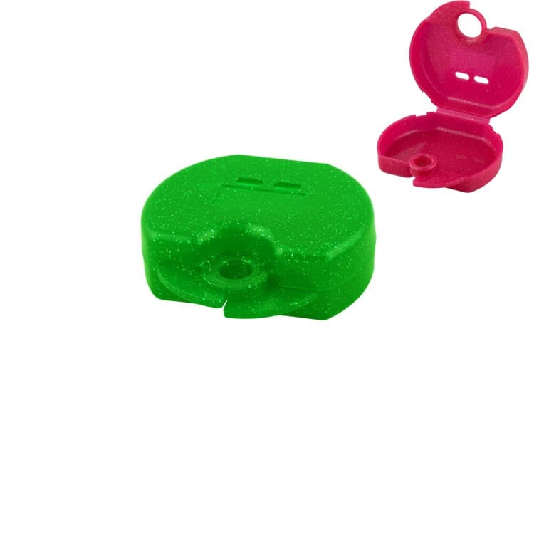 Retainer cases Euro mini tropical green, 31 x 76 x 64mm (Pack of 10 pieces) – oficiali Falcon Medical produkto nuotrauka
