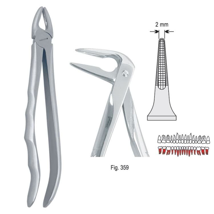 Extracting forceps with anatomical handle fig. 359 – oficiali Falcon Medical produkto nuotrauka