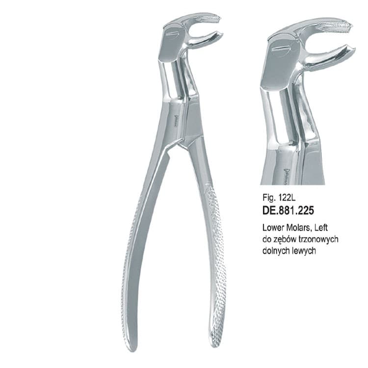 Extracting forceps Routurier Pattern fig. 122L – oficiali Falcon Medical produkto nuotrauka