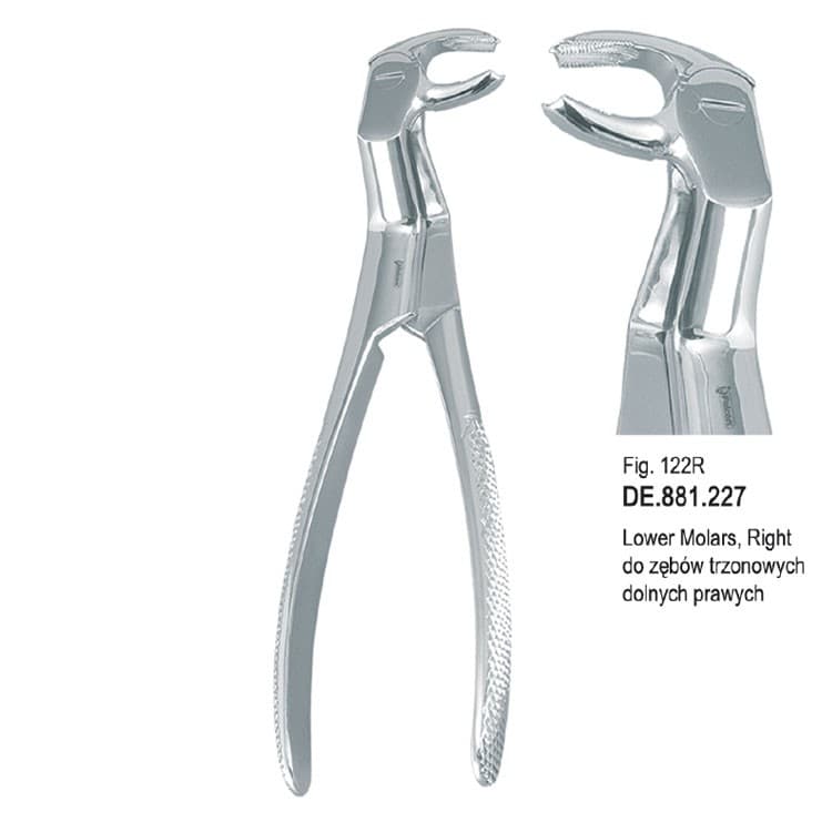 Extracting forceps Routurier Pattern fig. 122R – oficiali Falcon Medical produkto nuotrauka