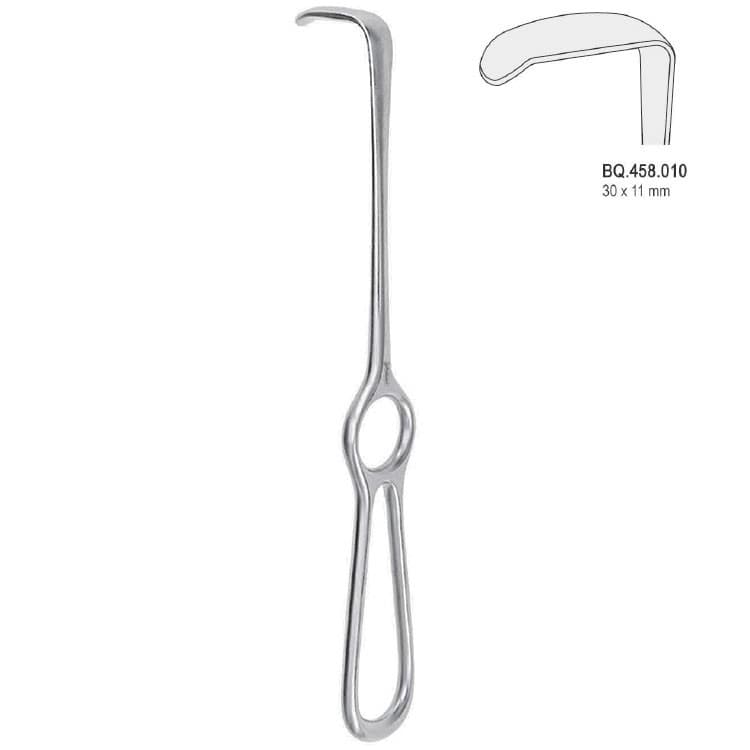 Retractor Langenbeck ring handle 30x11mm, 220mm – oficiali Falcon Medical produkto nuotrauka
