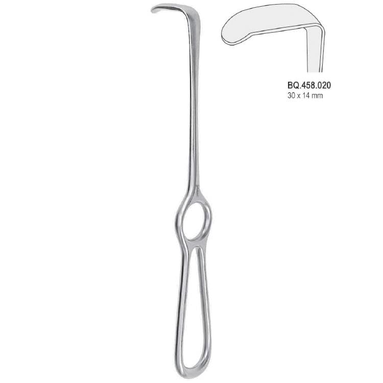 Retractor Langenbeck ring handle 30x14mm, 220mm – oficiali Falcon Medical produkto nuotrauka