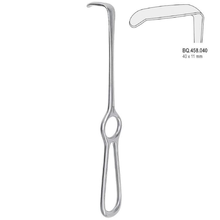 Retractor Langenbeck ring handle 40x11mm, 220mm – oficiali Falcon Medical produkto nuotrauka