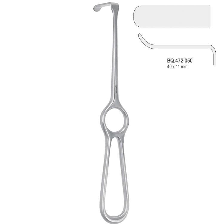 Retractor Kocher-Langenbeck upward 40x11mm, 215mm – oficiali Falcon Medical produkto nuotrauka