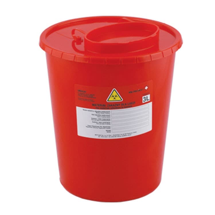 Disposable medical sharp waste container, 3.5L – oficiali Falcon Medical produkto nuotrauka