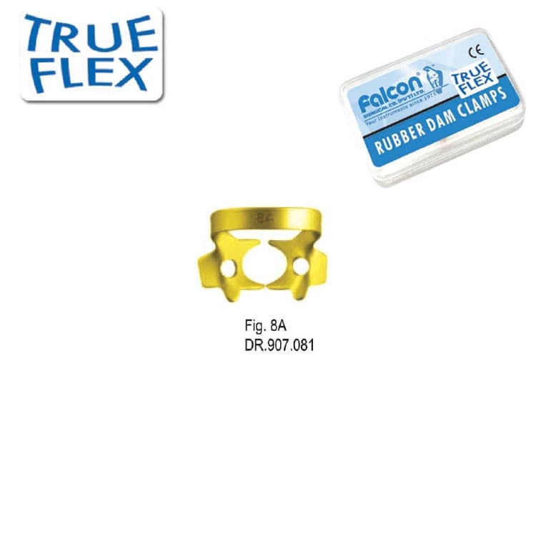 True-Flex Rubber dam clamp, Molars fig. 8A – oficiali Falcon Medical produkto nuotrauka
