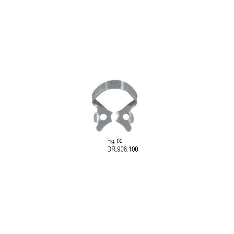 Rubber dam clamp, Premolars fig. 00 – oficiali Falcon Medical produkto nuotrauka