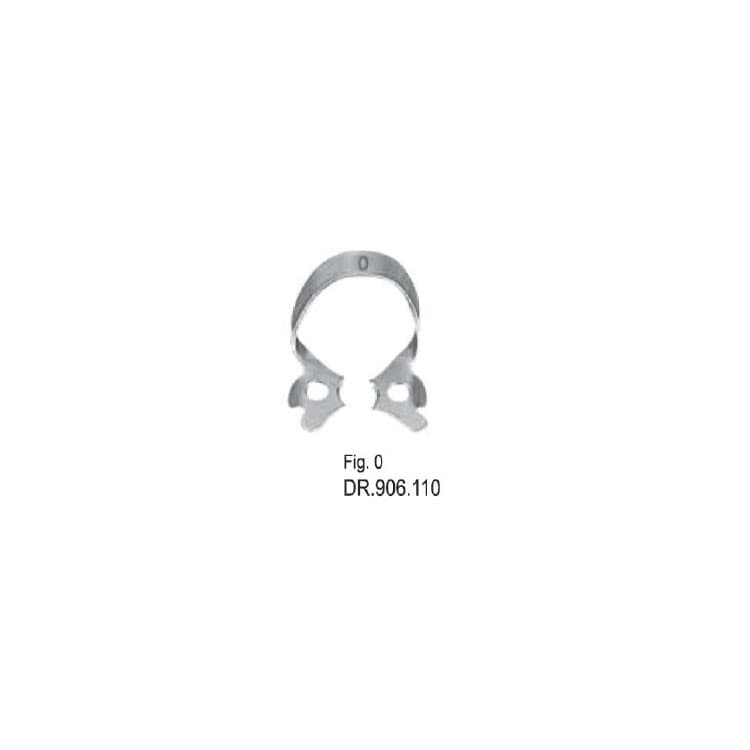Rubber dam clamp, Premolars fig. 0 – oficiali Falcon Medical produkto nuotrauka