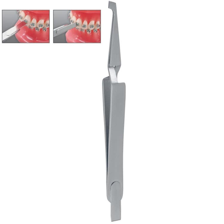 Bracket placing tweezers with slot aligner fig. 1 – oficiali Falcon Medical produkto nuotrauka