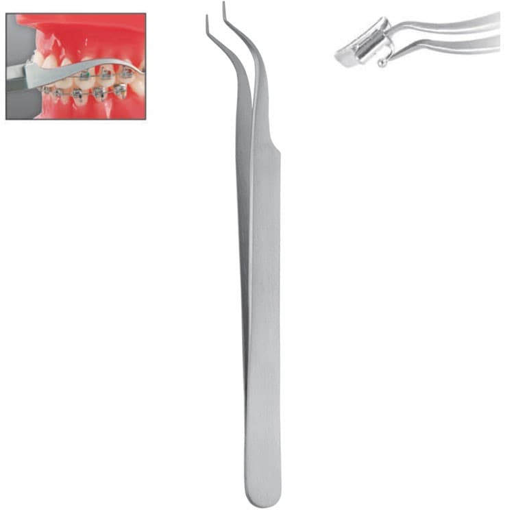 Keat buccal tube placing tweezers 120mm – oficiali Falcon Medical produkto nuotrauka