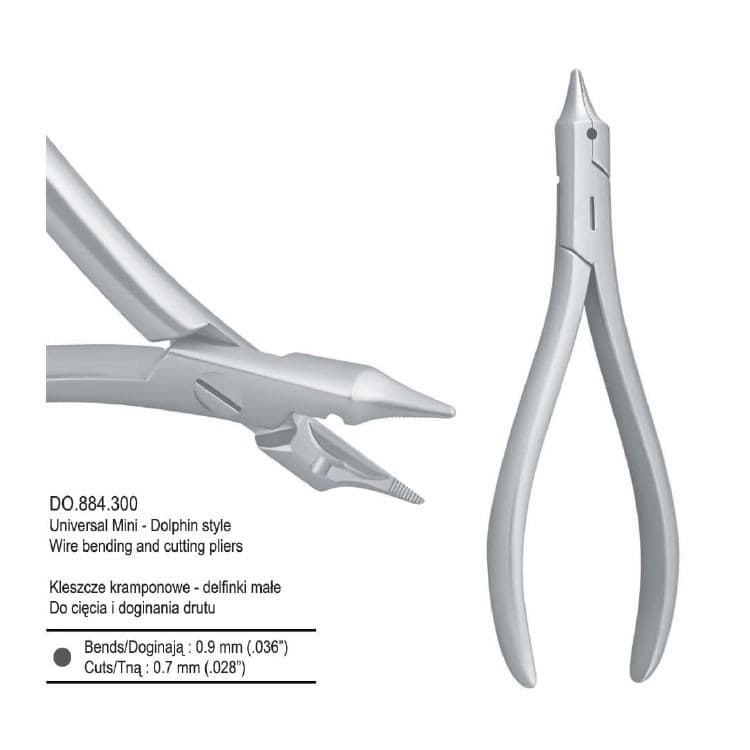 Pliers wire bending and cutting universal Dolphin style small 140mm – oficiali Falcon Medical produkto nuotrauka