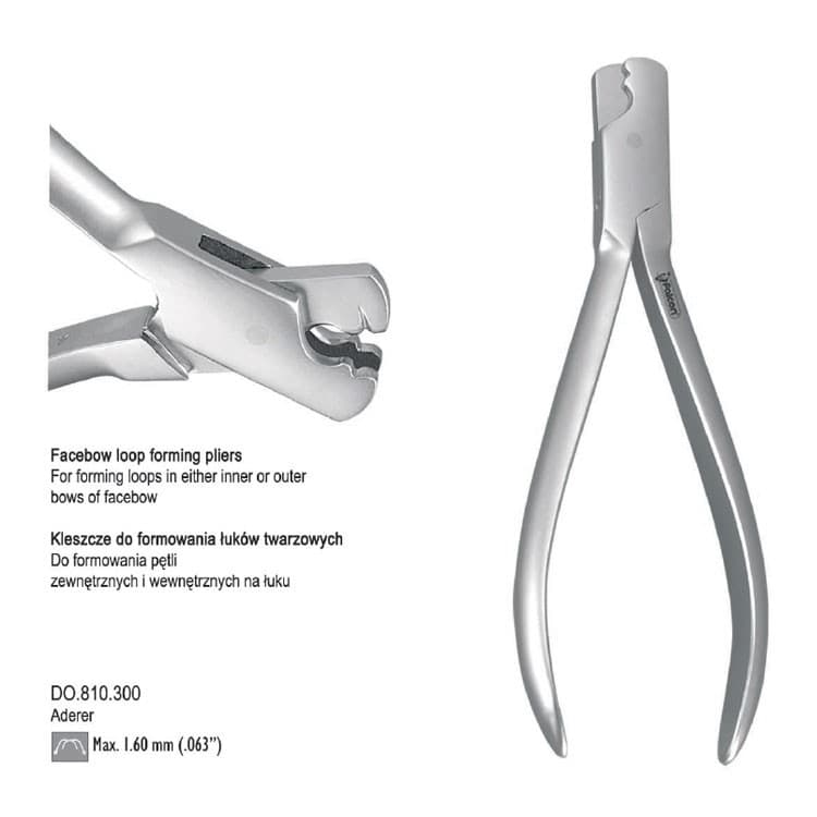 Pliers face bow loop forming Aderer – oficiali Falcon Medical produkto nuotrauka