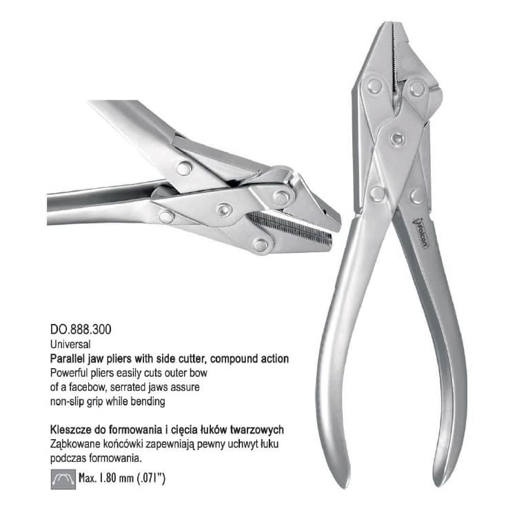Pliers face bow bending and cutting universal regular – oficiali Falcon Medical produkto nuotrauka