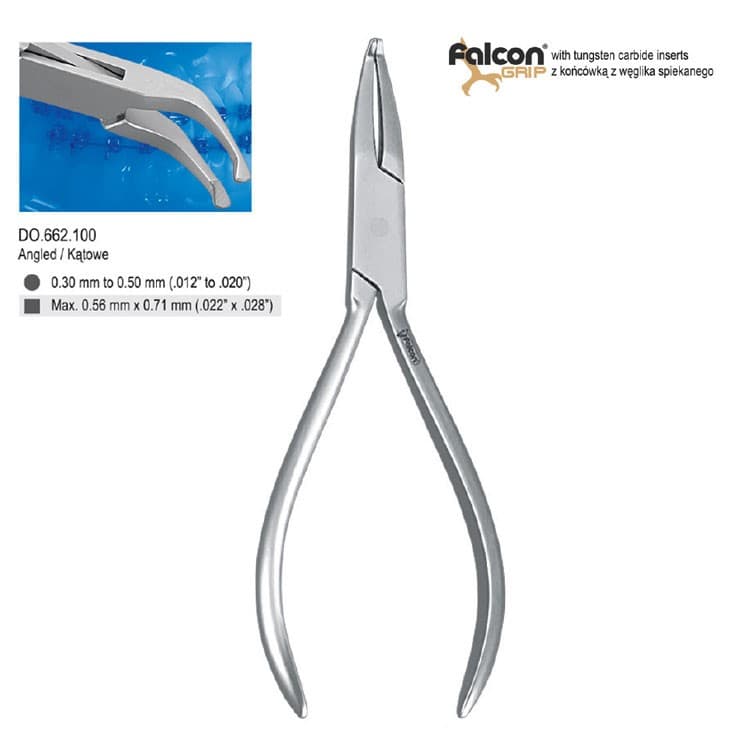 Falcon Grip Pliers utility angled How – oficiali Falcon Medical produkto nuotrauka