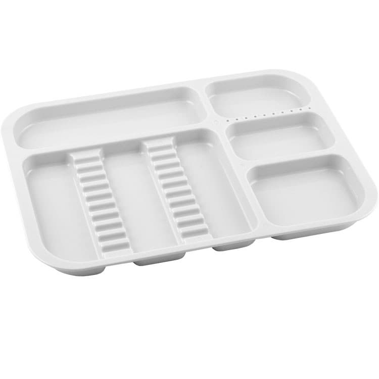 Instrument Tray plastic 340x245x20mm white (autoclavable 134°c) – oficiali Falcon Medical produkto nuotrauka