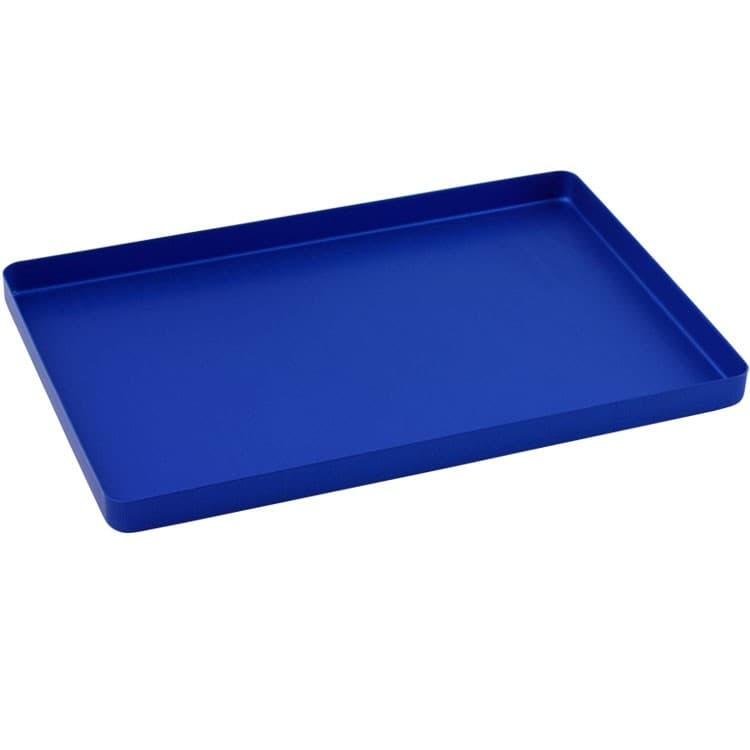 Instrument tray maxi aluminum solid 284x183x17mm blue – oficiali Falcon Medical produkto nuotrauka