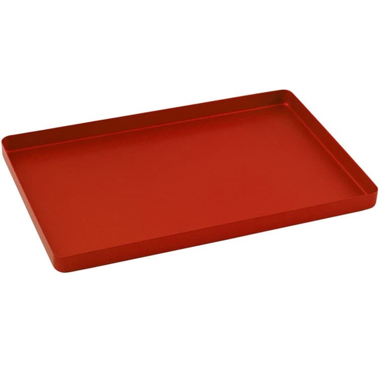 Instrument tray maxi aluminum solid 284x183x17mm red – oficiali Falcon Medical produkto nuotrauka