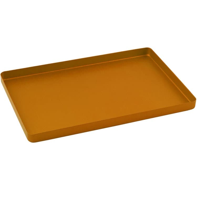 Instrument tray maxi aluminum solid 284x183x17mm golden – oficiali Falcon Medical produkto nuotrauka